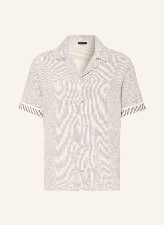 REISS DORNIE Comfort Fit Resort Shirt WHITE / BLACK