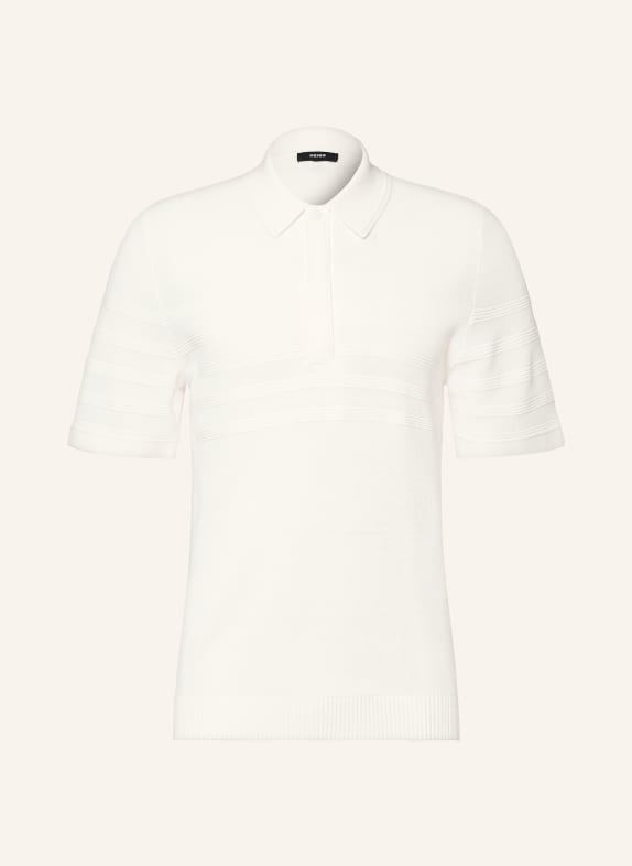REISS Strick-Poloshirt FALKLANDS WEISS