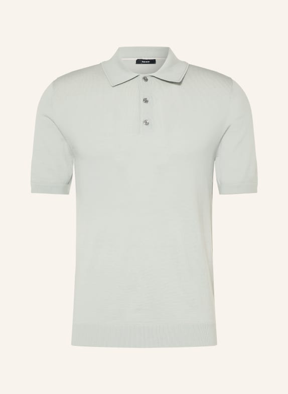 REISS Knit polo shirt MANOR MINT