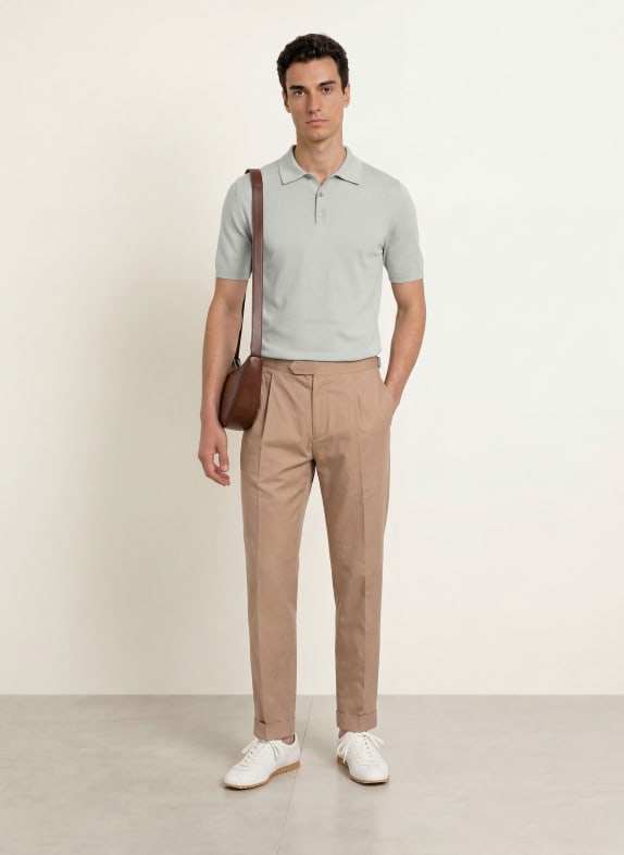 REISS Tricou polo din tricot MANOR MENTĂ