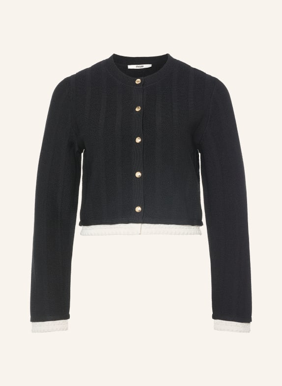 maje Strickjacke SCHWARZ / WEISS