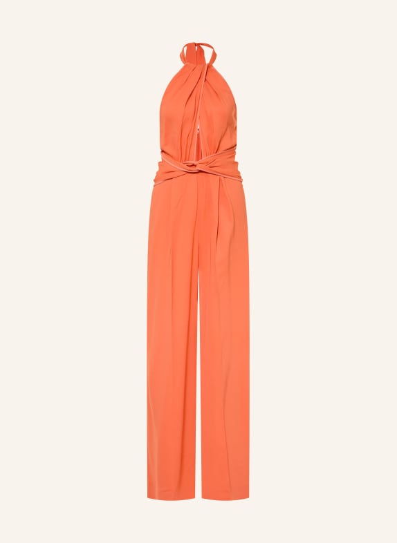 REISS AKIA Jumpsuit with Cutouts LIGHT RED