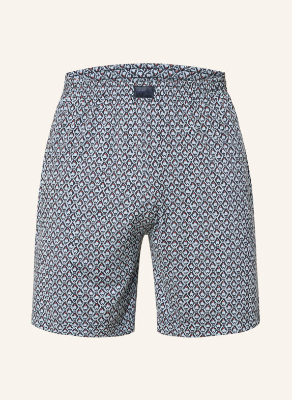 mey ARTIC SQUAD Pajama shorts Collection LIGHT BLUE / DARK RED / DARK BLUE