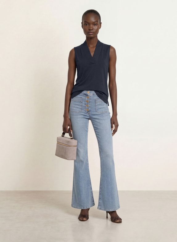REISS Top MILEY DONKERBLAUW