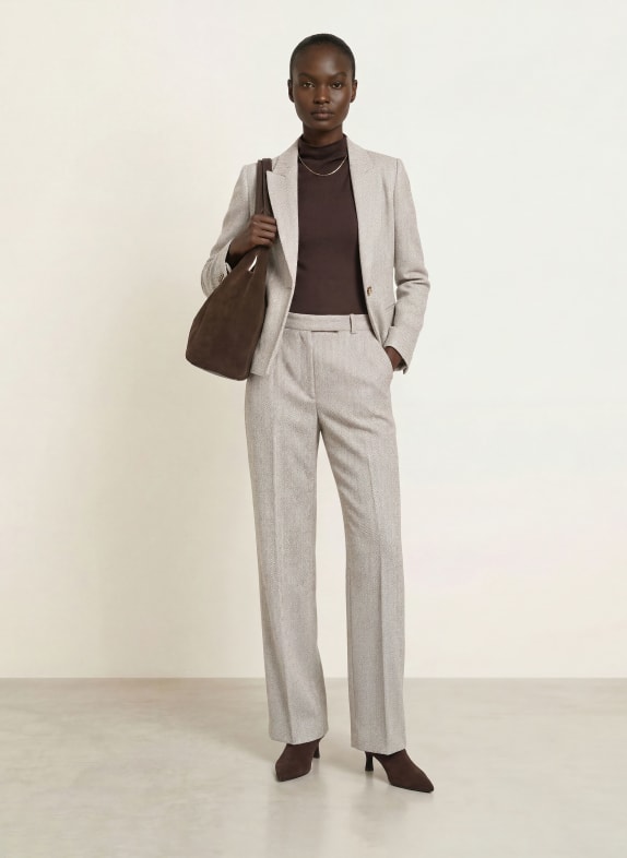 REISS Marlene-broek ECRU / BRUIN