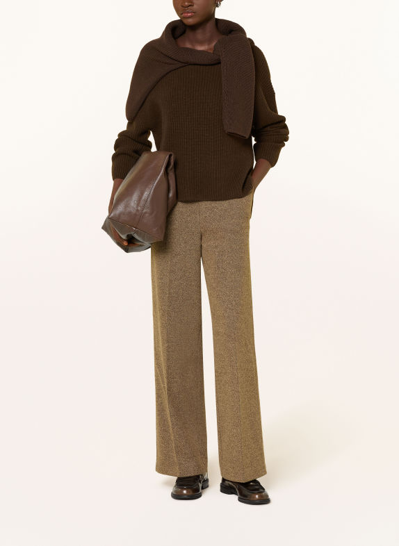 Marc O'Polo Marlenehose aus Jersey BRAUN