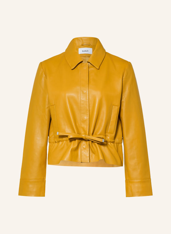 ba&sh Lederjacke MANITA COGNAC