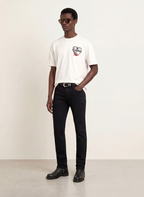 ALLSAINTS T-shirt REFLECT WIT / ROOD / ZWART