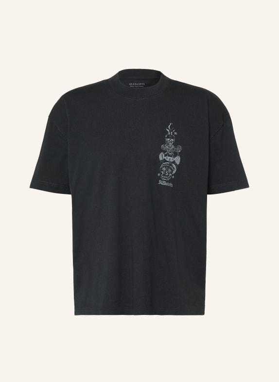ALLSAINTS T-shirt IGNIS CZIEMNOSZARY / SZARY