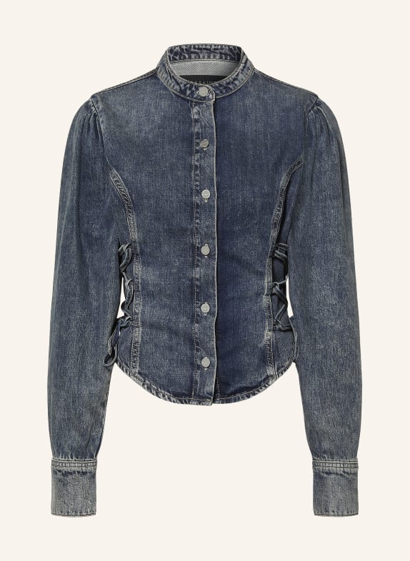 ALLSAINTS EVANNA Denim blouse DARK BLUE