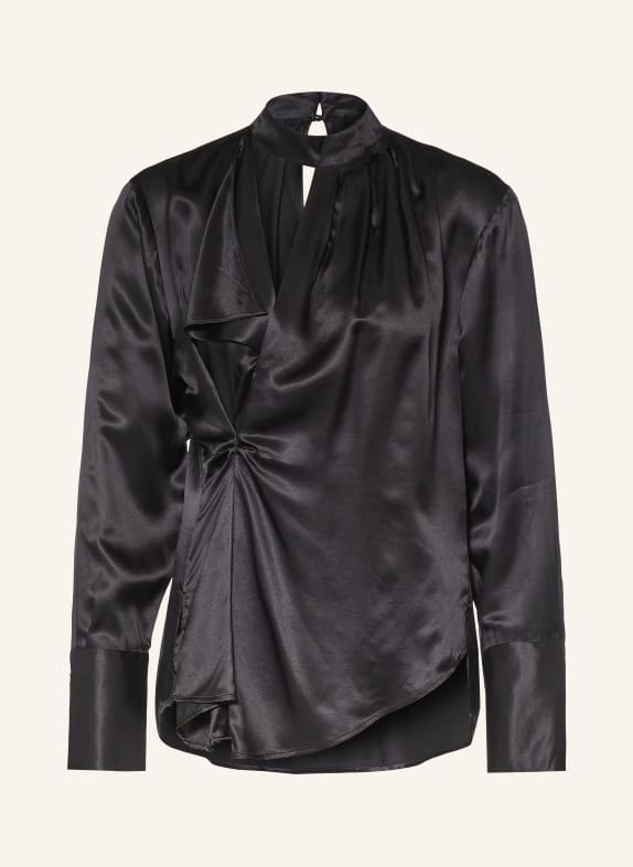 ALLSAINTS ZELLIE-blouseshirt met zijde ZWART