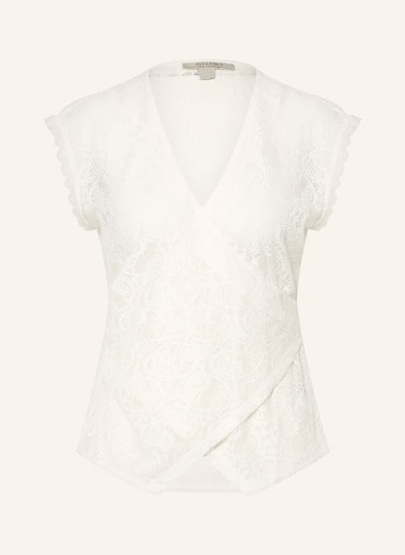 ALLSAINTS Spitzentop VERA in Wickeloptik ECRU