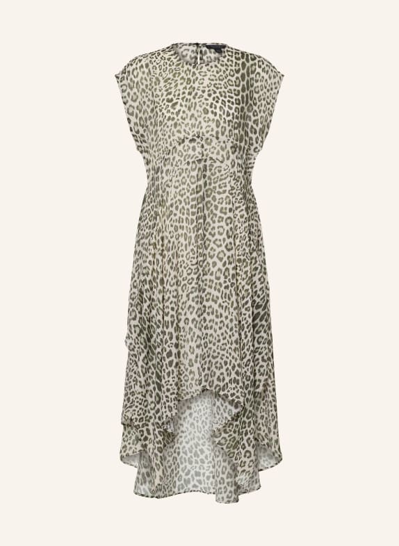 ALLSAINTS Kleid ARWEN DUNKELGRÜN / BEIGE / HELLGRÜN