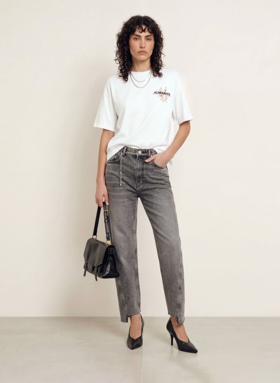 ALLSAINTS T-shirt VALEN ETTA WIT / ROZE / GROEN