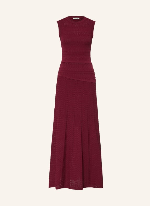 SANDRO Strickkleid DUNKELROT