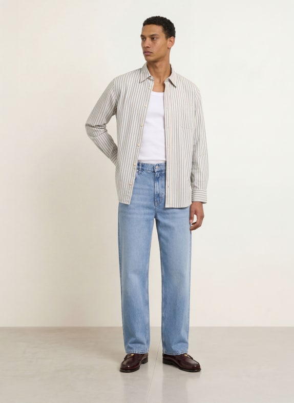 ALLSAINTS Overhemd ROMA Oversized Fit CRÈME / BLAUW