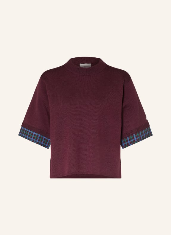 CLAUDIE PIERLOT Strickshirt DUNKELROT / GRÜN / BLAU