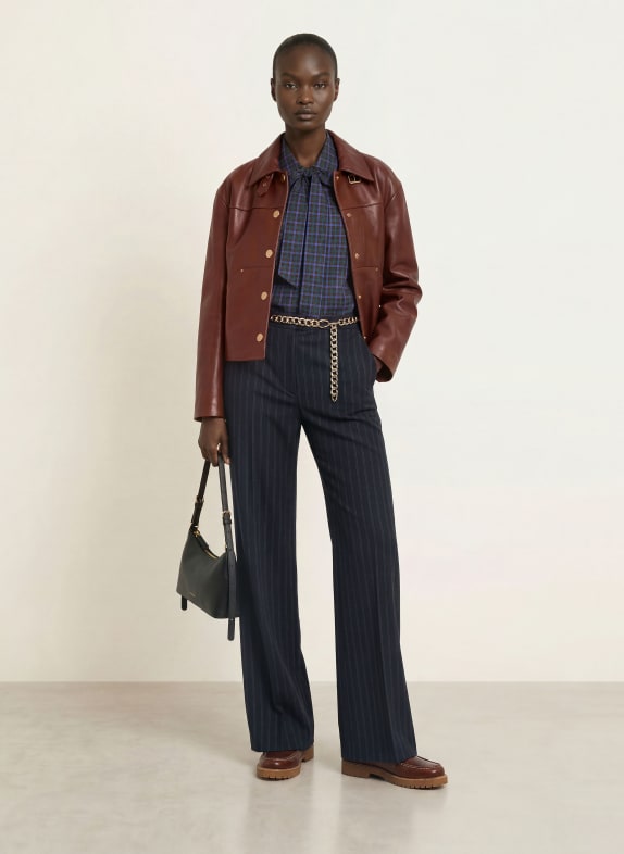 CLAUDIE PIERLOT Marlenehose DUNKELBLAU / CREME / BLAU