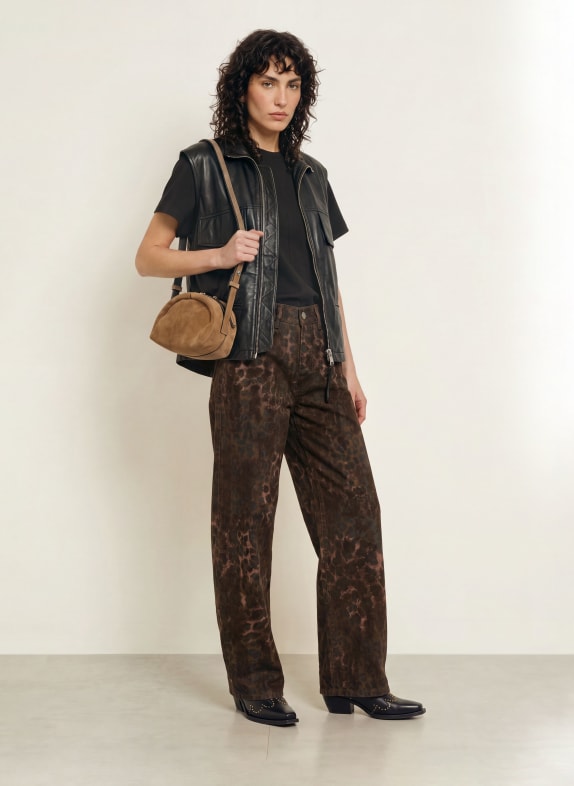ALLSAINTS Schoudertas ROSALIE ARC SMALL LICHTBRUIN / ZILVER