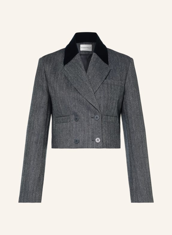 CLAUDIE PIERLOT Cropped-Blazer DUNKELBLAU / WEISS