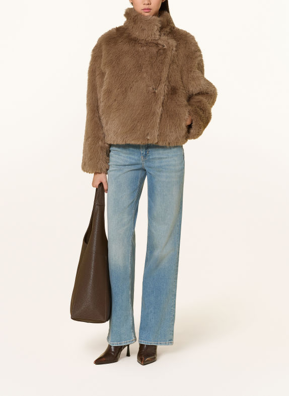 someday VURLA Faux Fur Jacket LIGHT BROWN