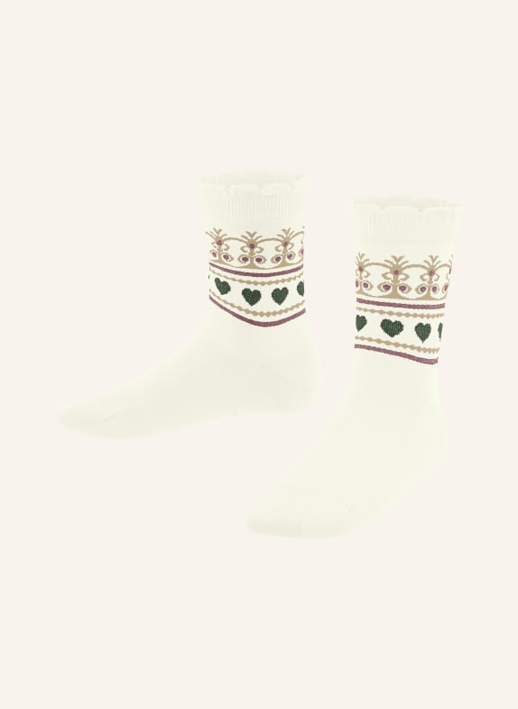 FALKE Strumpor SHINY ICECROWN med glittergarn 2040 off-white