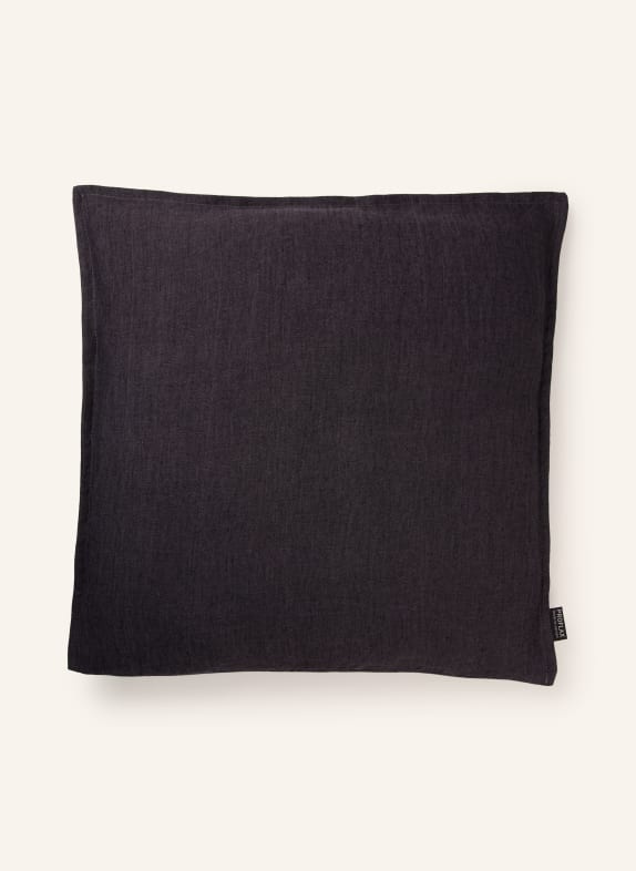 PROFLAX Housse de coussin décorative en lin GRIS FONCÉ