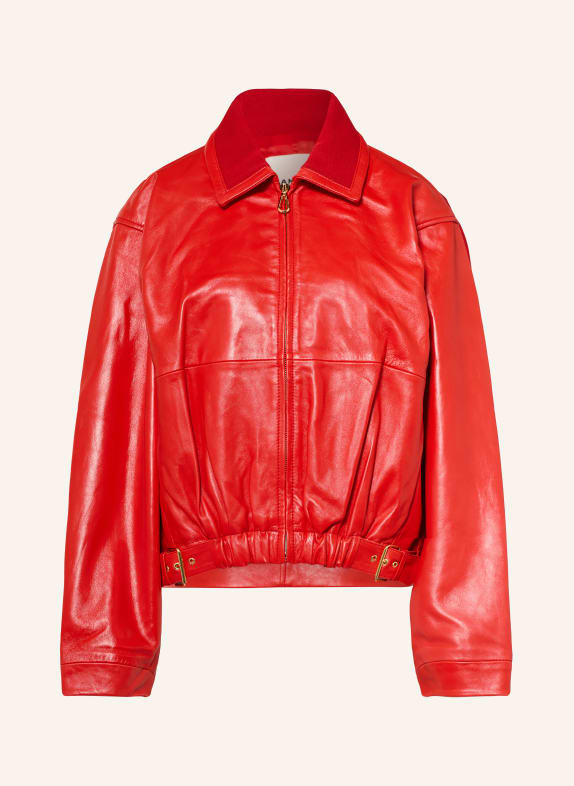 SANDRO Lederblouson ROT