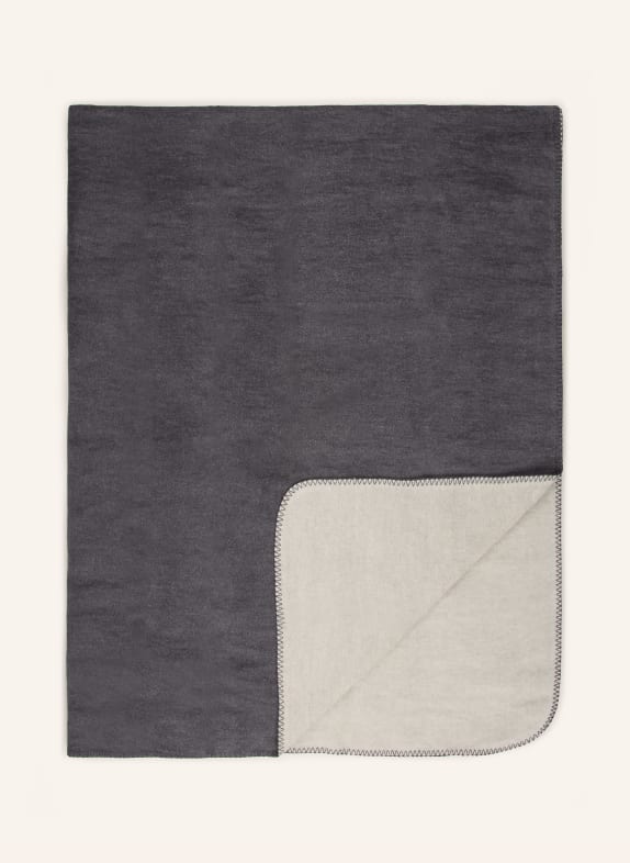PAD HOBART Throw blanket DARK GRAY / LIGHT GRAY
