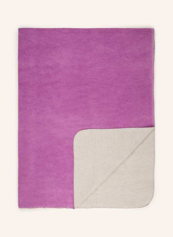 PAD HOBART Throw blanket DUSKY PINK / LIGHT GRAY