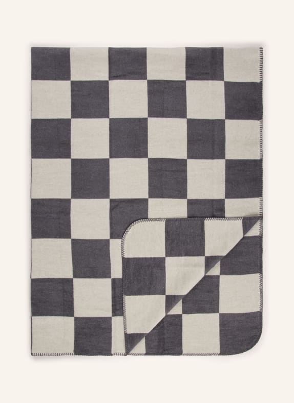 PAD CHESS Throw blanket DARK GRAY / LIGHT GRAY