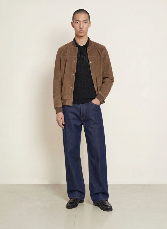 ALLSAINTS Gebreid poloshirt CYCLONE ZWART
