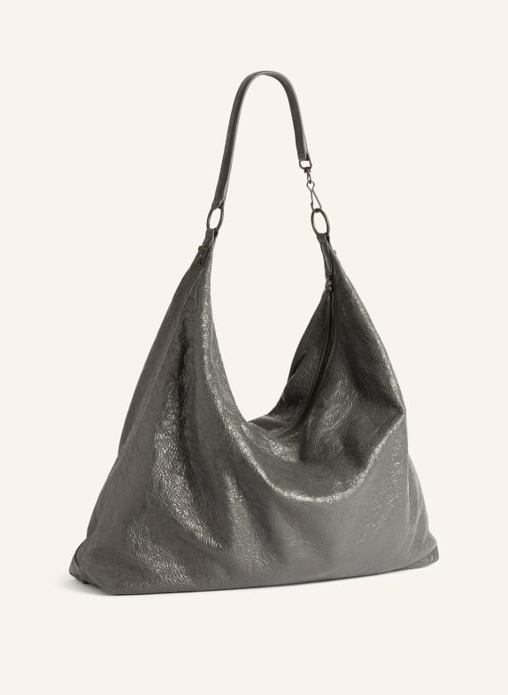 BALENCIAGA Schultertasche LE CITY LARGE mit Nieten GRAU