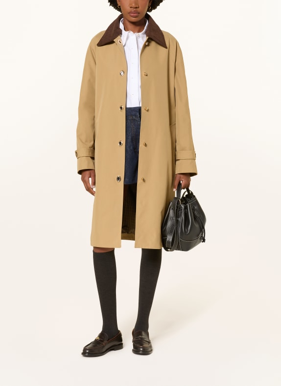 CLAUDIE PIERLOT Trenchcoat mit abnehmbarem Kragen BEIGE