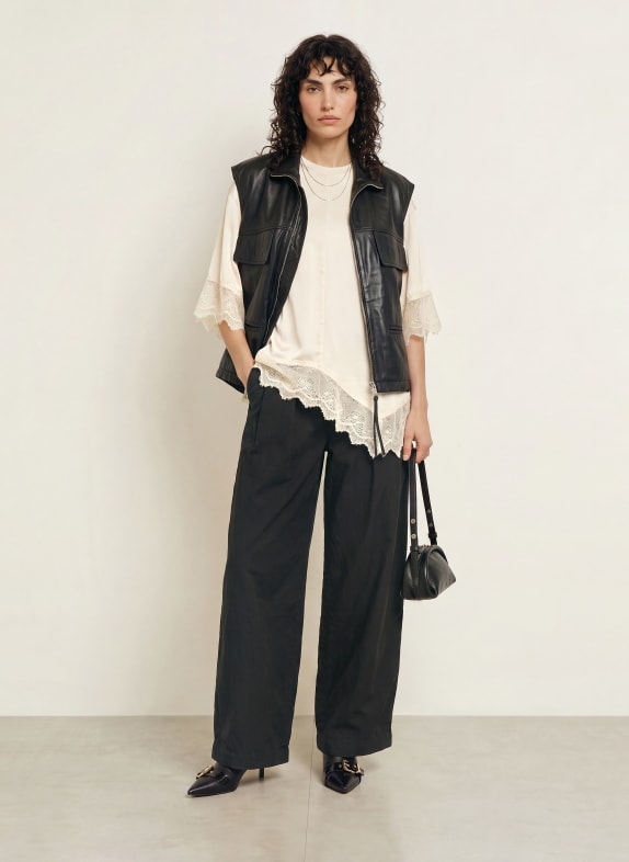 ALLSAINTS Broek van linnen ZWART