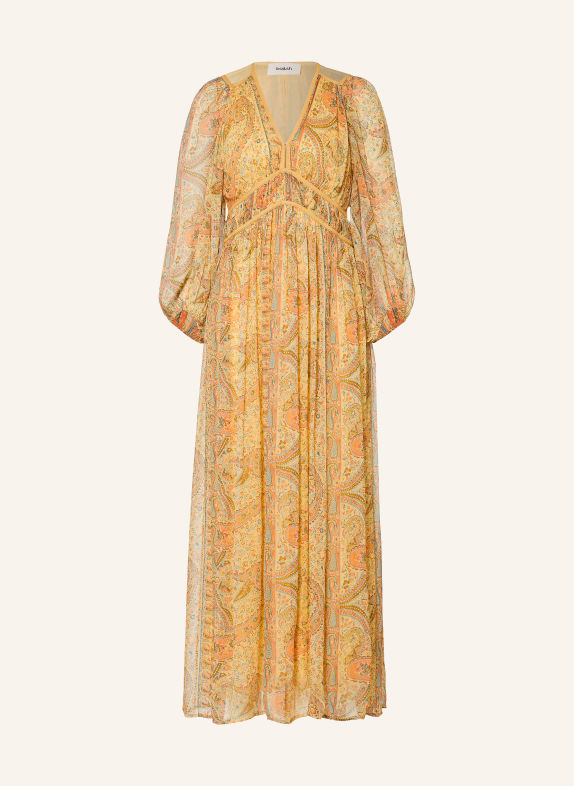 ba&sh Kleid CHANA mit Cut-outs BEIGE / DUNKELORANGE / BLAU
