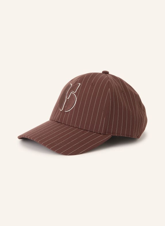 ba&sh Cap HARLOW TMAVĚ HNĚDÁ / BÍLÁ