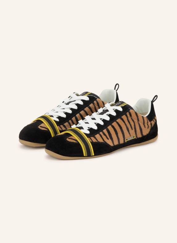 FENDI Sneakers FENDI WRAP NOIR / MARRON / JAUNE FONCÉ