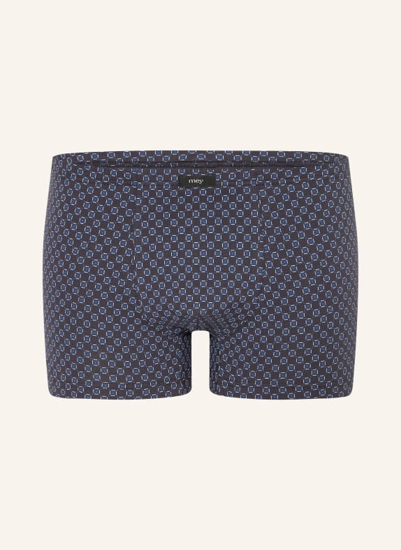mey Caleçon de la gamme WHITE SQUARES BLEU / BLEU GRIS