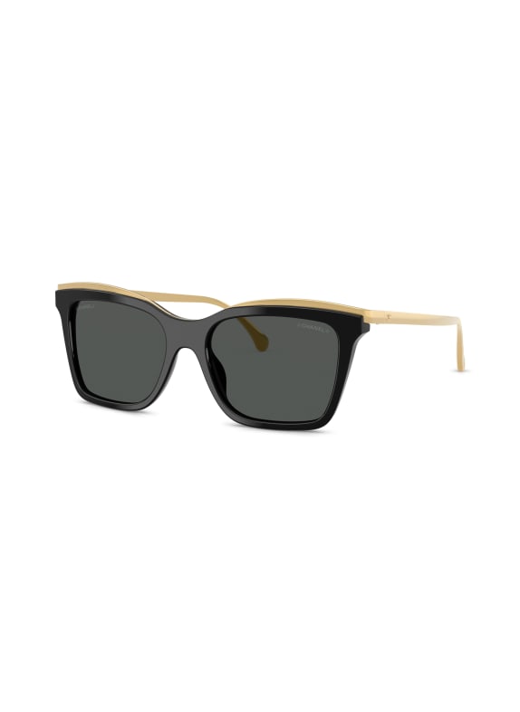 CHANEL Quadratische Sonnenbrille BLACK/ DARK GREY