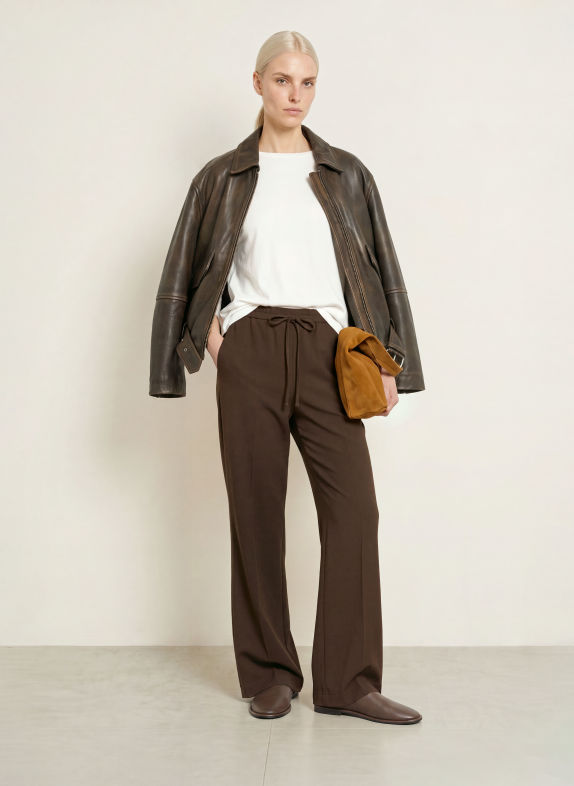 Marc O'Polo Jogging-style trousers DARK BROWN