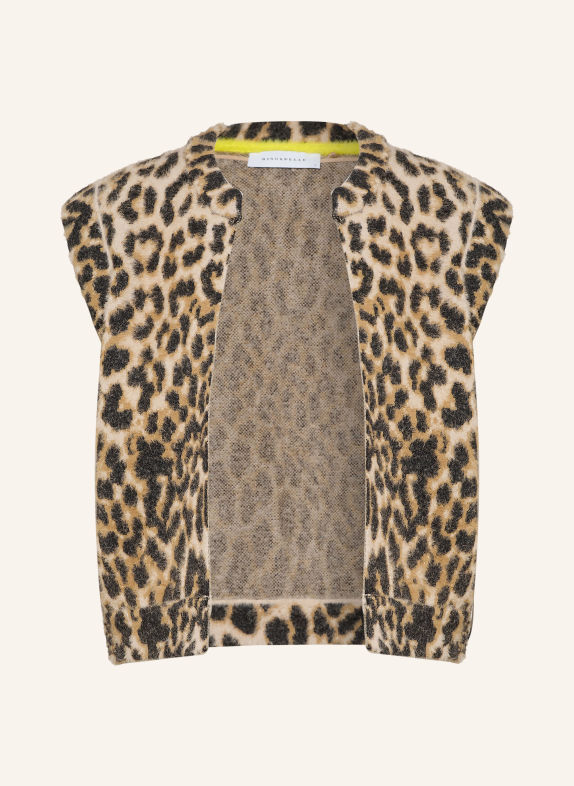 RINO & PELLE Gebreid vest ELONA MARRON FONCÉ / LICHTBRUIN / BEIGE