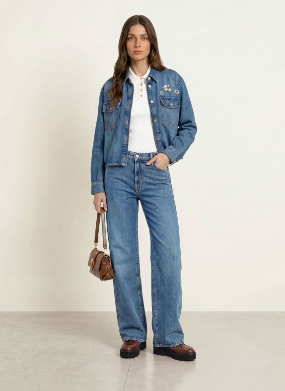 maje Wide Leg Jeans 0201 BLUE