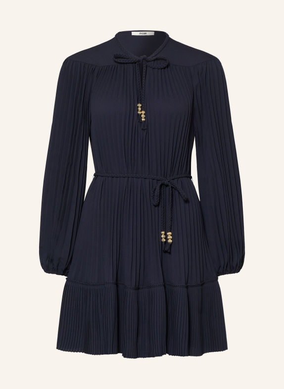 maje Cocktailkleid mit Plissees DUNKELBLAU