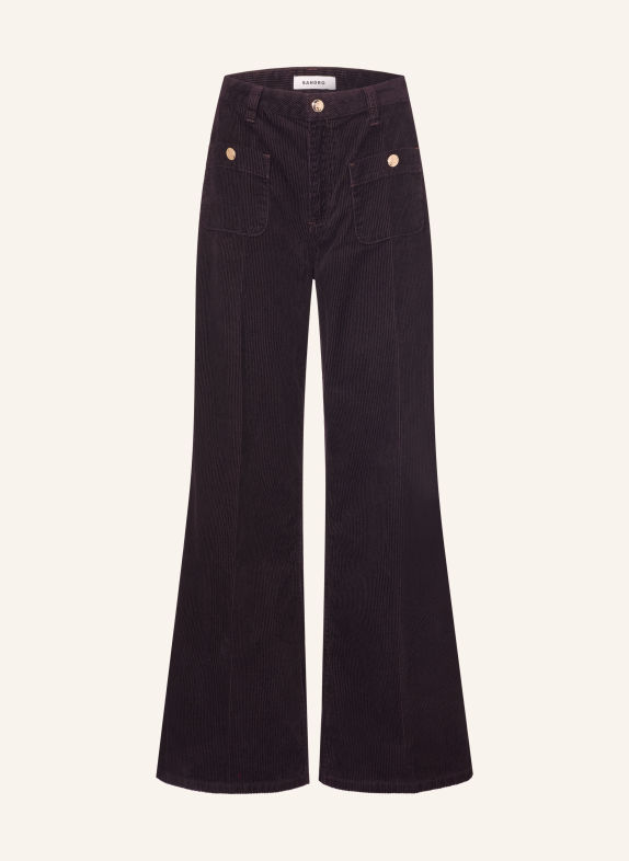 SANDRO Cordhose DUNKELLILA