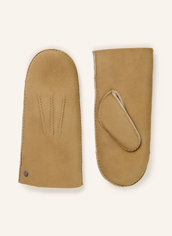 ROECKL Mittens OSLO LIGHT BROWN