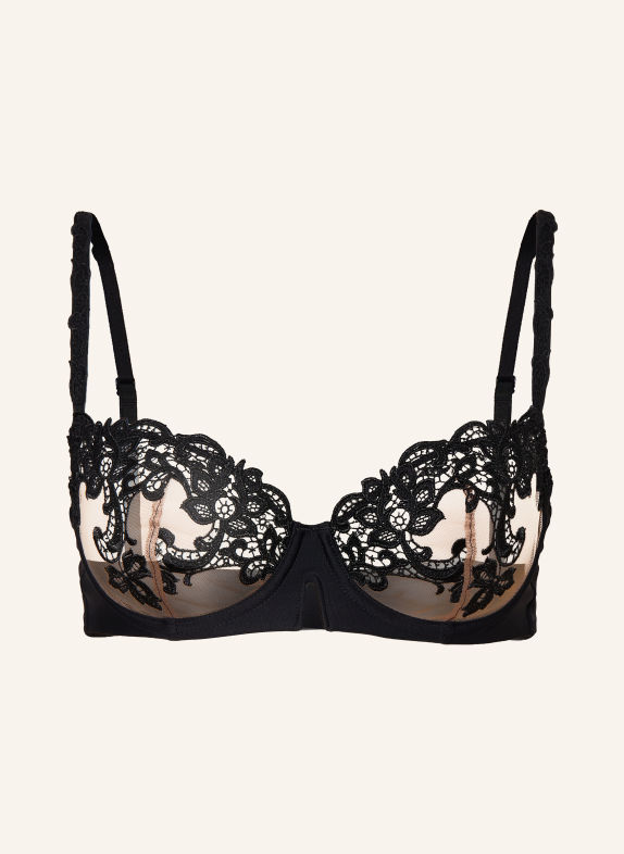 SIMONE PÉRÈLE Balconette-bh SAGA ZWART / BEIGE