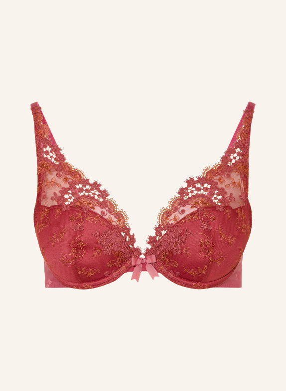 SIMONE PÉRÈLE Push-up bra WISH DARK RED / FUCHSIA / DARK ORANGE