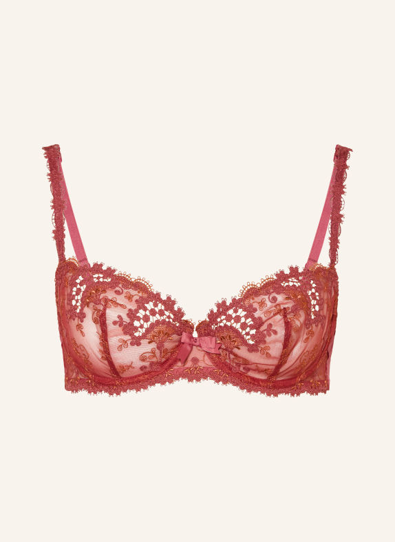 SIMONE PÉRÈLE Balconette bra WISH DARK RED / FUCHSIA / DARK ORANGE