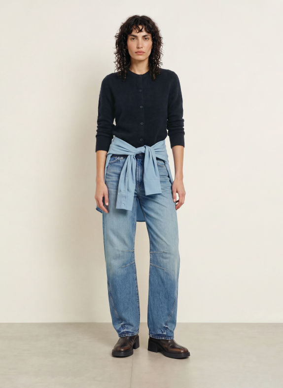SAMSØE  SAMSØE Vest NOR met alpaca DONKERBLAUW